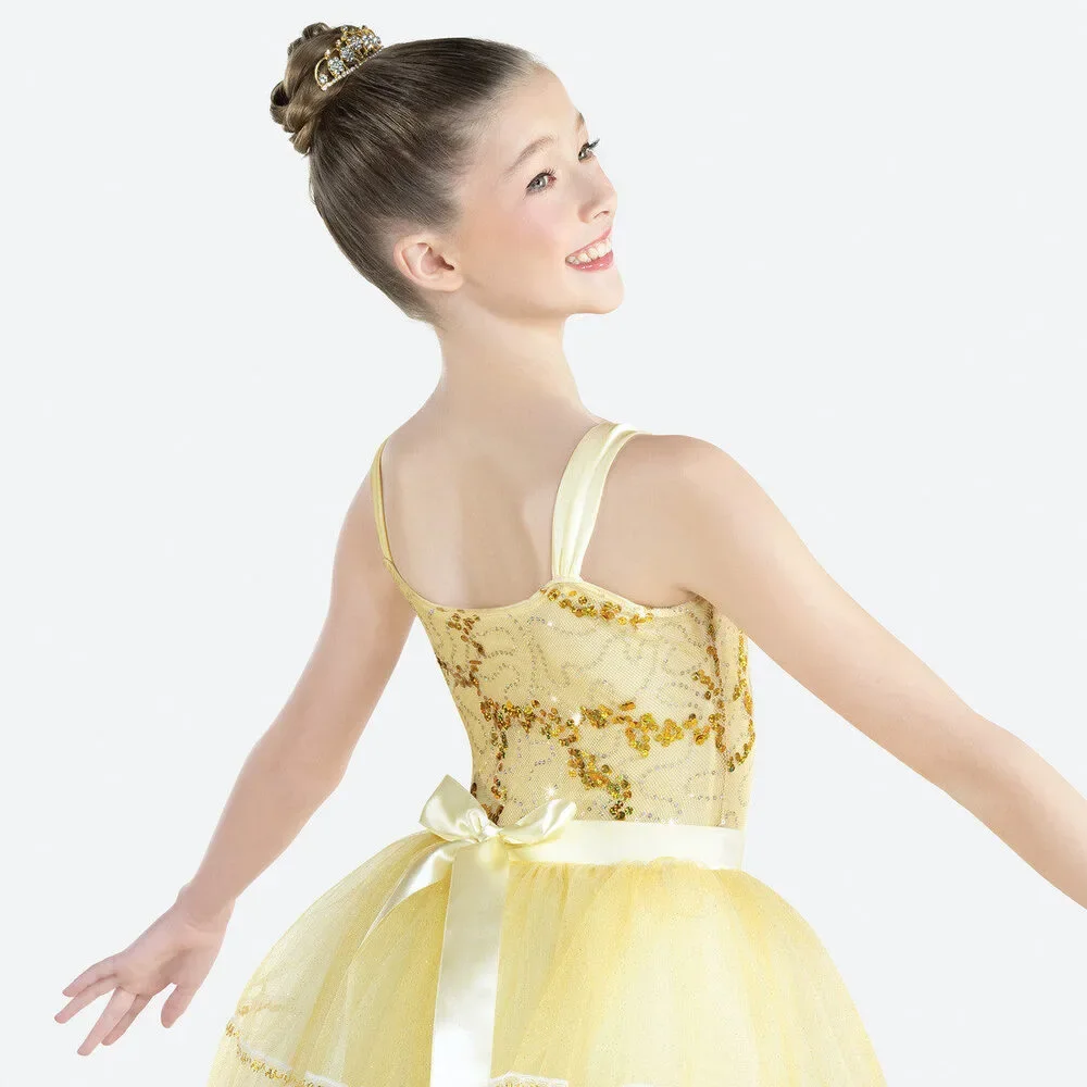Pre-Owned Dance Costume Large Child Yellow Revolution RC19695 Ballet Pointe YAG